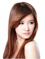 Brown Flicked Hairstyle by Asian Collections