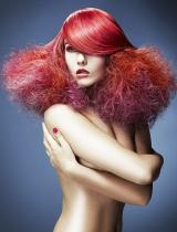 Red Frizzy Hairstyle by Joico