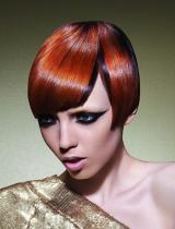 Short Red Fringe Hairstyle by Joico