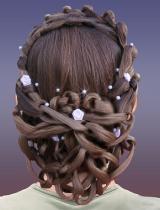 Long Brown Wedding Hairstyle by Exquisitely Done