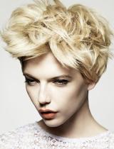 Short Blonde Messy Hairstyle by Barbara Daley