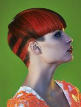 Short Red Hairstyle by Yoshiko Hair