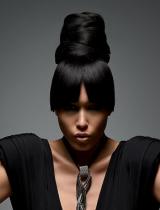 Black Top-Knot Hairstyle by Francesco Group