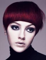 Red Straight Hairstyle by Aveda