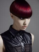 Red Fringe Hairstyle by Rush