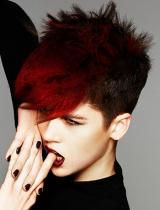 Red Spikey Hairstyle by Gallagher & Horner