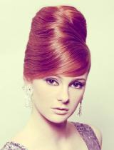 Long Red Updo Hairstyle by Sharon Blain