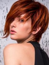 Medium Red Hairstyle by Eric Zemmour