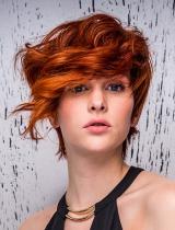 Medium Red Hairstyle by Eric Zemmour