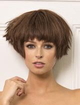 Short Brown Choppy Hairstyle by Saint Algue