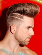 Mens Short Blonde Hairstyle by Chroma Hair Studio