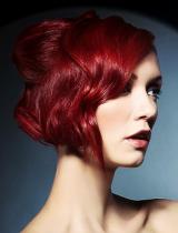 Red Wavy Hairstyle by Jamison Shaw