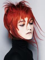 Medium Red Spikey Hairstyle by Peter Prosser