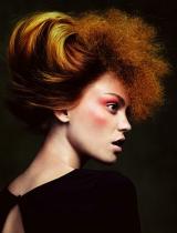 Medium Red Frizzy Hairstyle by Angelo Seminara