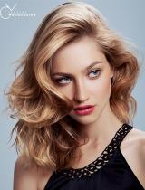 Long Blonde Wavy Hairstyle by Christine Margossian