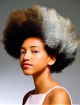 Long Brown Afro Hairstyle by Nicky Oliver