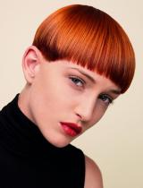 Red Fringe Hairstyle by Andrew Collinge