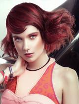 Medium Red Hairstyle by Farouk