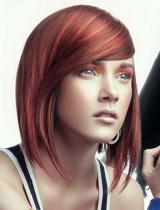  Red Bob Hairstyle by Farouk