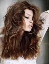 Long Brown Wavy Hairstyle by Jean Claude Aubry