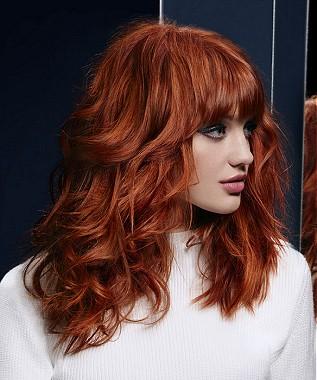 Red Shaggy Hairstyle by Dessange Paris