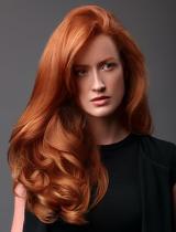 Long Red Coloured Hairstyle by Christine Margossian