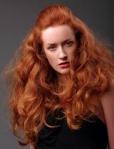 Red Curly Hairstyle by Christine Margossian