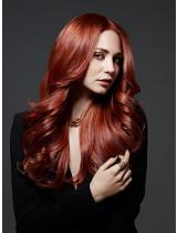 Long Red Hairstyle by Goldwell