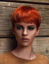 Short Red Fringe Hairstyle by Paul Gehring