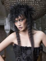 Long Black Spikey Hairstyle by Haringtons