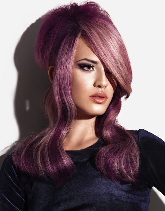 TONI&GUY Long Purple Hairstyles