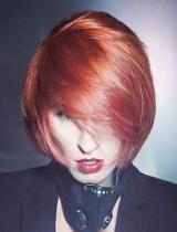 Medium Red Hairstyle by Van Council