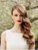 Long Brown Wedding Hairstyle by Saint Algue