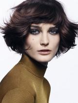 Medium Brown Flicked Hairstyle by Dessange Paris