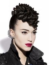 Medium Black Updo Hairstyle by Centro Beta