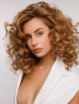 Blonde Curly Hairstyle by Christine Margossian