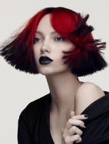 Medium Red Hairstyle by Angelo Seminara