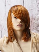 Medium Red Hairstyle by Bundy Bundy