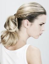 Blonde Plaited Hairstyle by Eric & Laurent