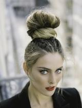 Long Sculptured Hairstyle by Bruno Estatoff