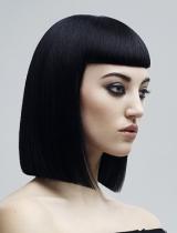 Black Shortfringe Hairstyle by HOB Salons