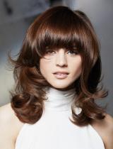 Long Brown Fringe Hairstyle by Franck Provost