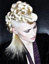 Long Blonde Sculptured Hairstyle by Michelle Griffin