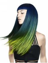 Long Black Straight Hairstyle by Crazy Color