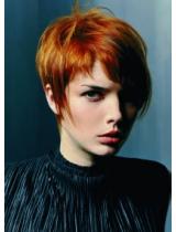 Short Red Hairstyle by Aveda