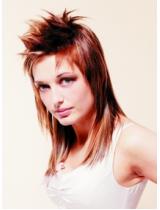 Long Brown Spikey Hairstyle by David Aumonier