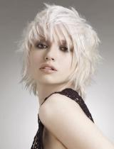 Short Blonde Choppy Hairstyle by Essensuals