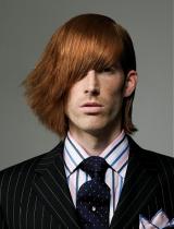 Mens Long Red Hairstyle by Jacks of London