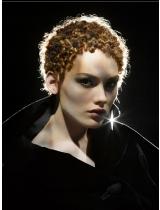 Short Red Curly Hairstyle by Trevor Sorbie