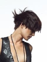 Medium Black Spikey Hairstyle by Saks